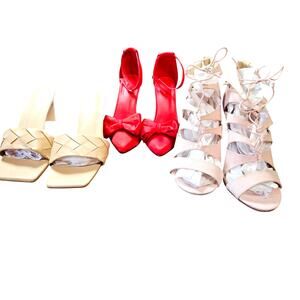 Torrid + More Size 12 Women's Heels Open Toed Sandals Lot of 3 Pairs Bulk Shoes